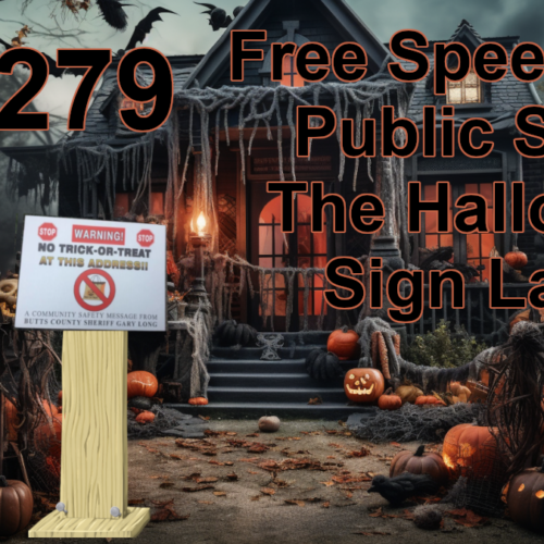 Transcript of RM279: Free Speech vs. Public Safety: The Halloween Sign Lawsuit